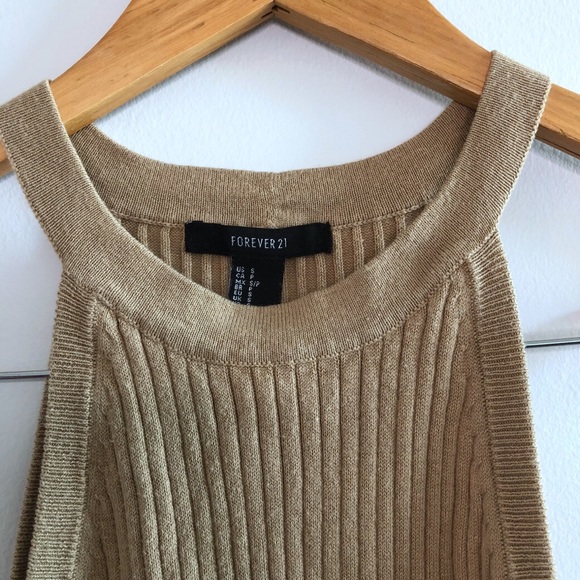 Forever 21 Ribbed Dress - Tan - Picture 3 of 6